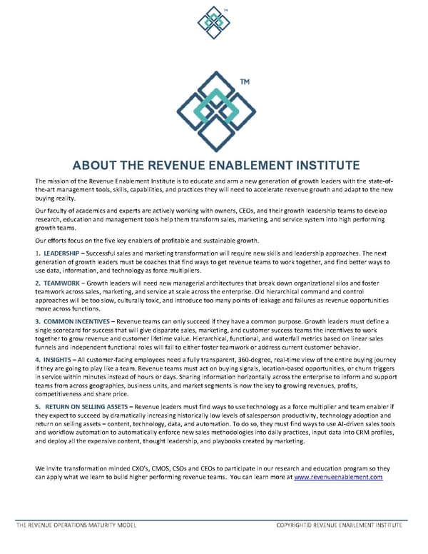 The Revenue Operations Maturity Model - Page 2