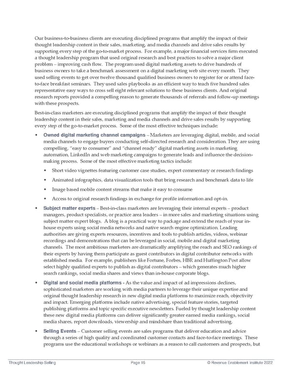 Thought Leadership Selling Flipbook - Page 16