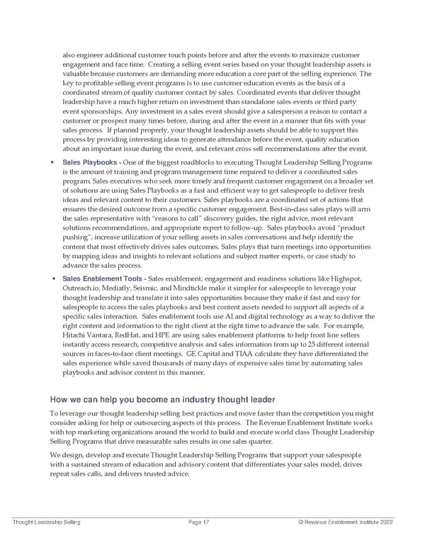 Thought Leadership Selling Flipbook - Page 17
